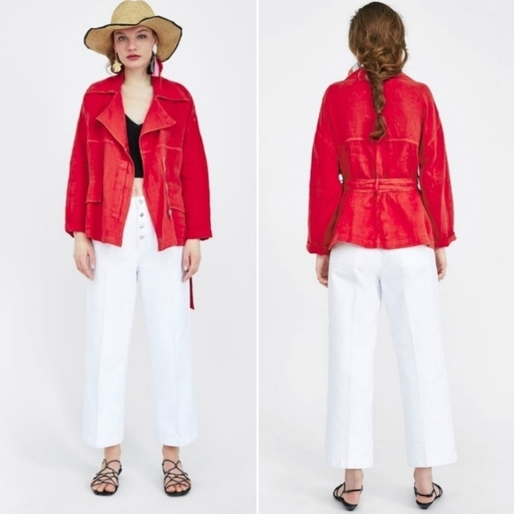 Zara Red Women's Jacket - Picture 3 of 9